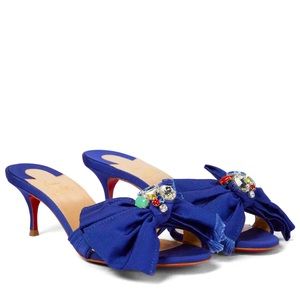 Christian Louboutin Marie Anne Grosgrain Mules 55